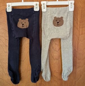 🐻 Baby Gap Sweater Tights with Bear Design